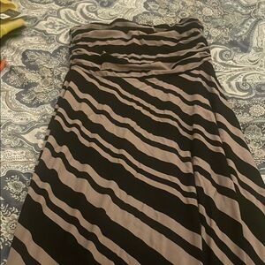 Black and Tan Striped Dress